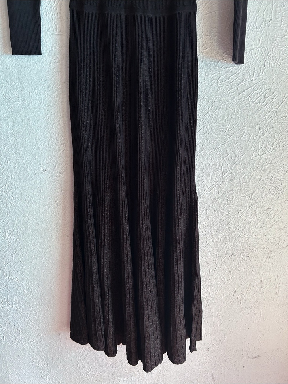 Banana Republic Sculpted V-Neck Maxi Dress Chocolate Brown Metallic Medium - Picture 4 of 7